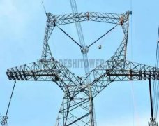 Double Circuit Angle Steel Power Transmission Tower 
