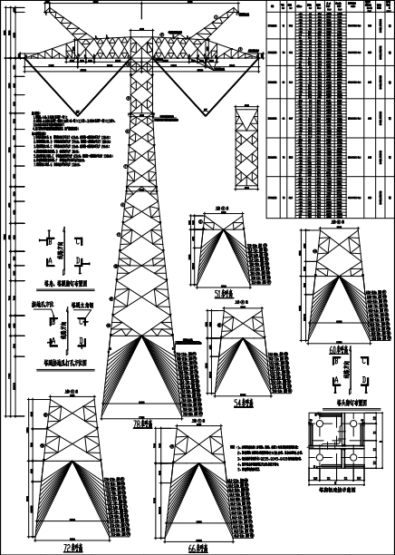 Structural design of angular steel transmission line tower